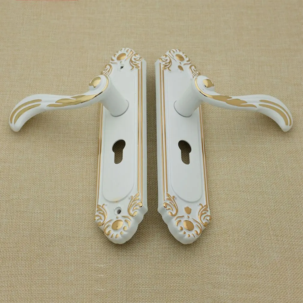 

Classic Door Lock European Style Retro Bedroom Door Handle Lock Interior Anti-theft Alloy Room Safety Door Lock