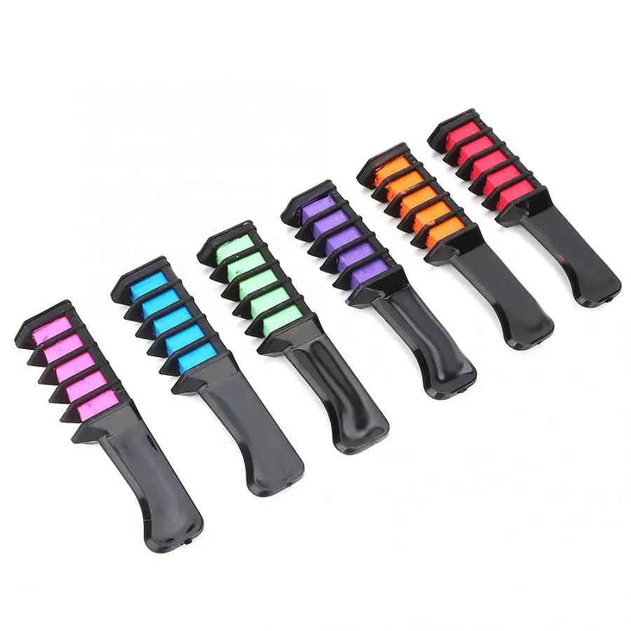6 цветов одноразовая мини краска для волос расческа Парикмахерская краска для волос аксессуар инструмент для укладки волос