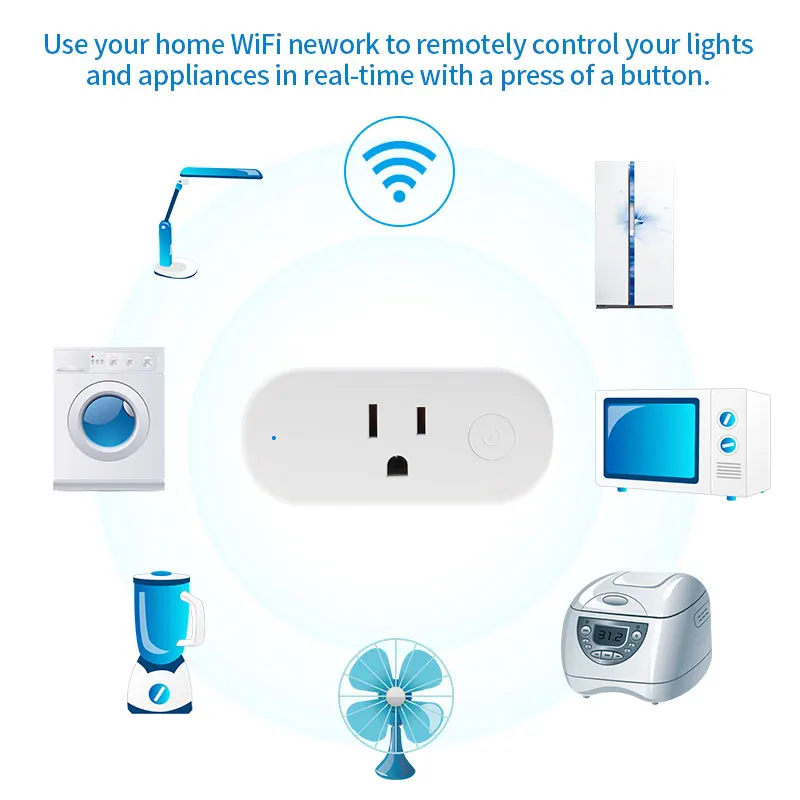 FrsnkEver стандарт США 16A Wifi умная вилка с контролем энергии работает с Tuya Alexa Google Home IFTTT