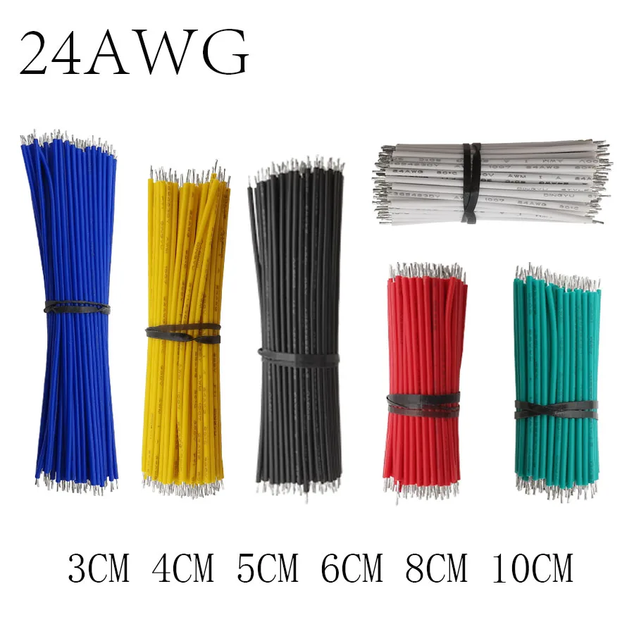 Breadboard Jumper Jump Cable Wire 3-5mm Tin Plated 3 4 5 6 8 10 12 15 18 20 30CM 