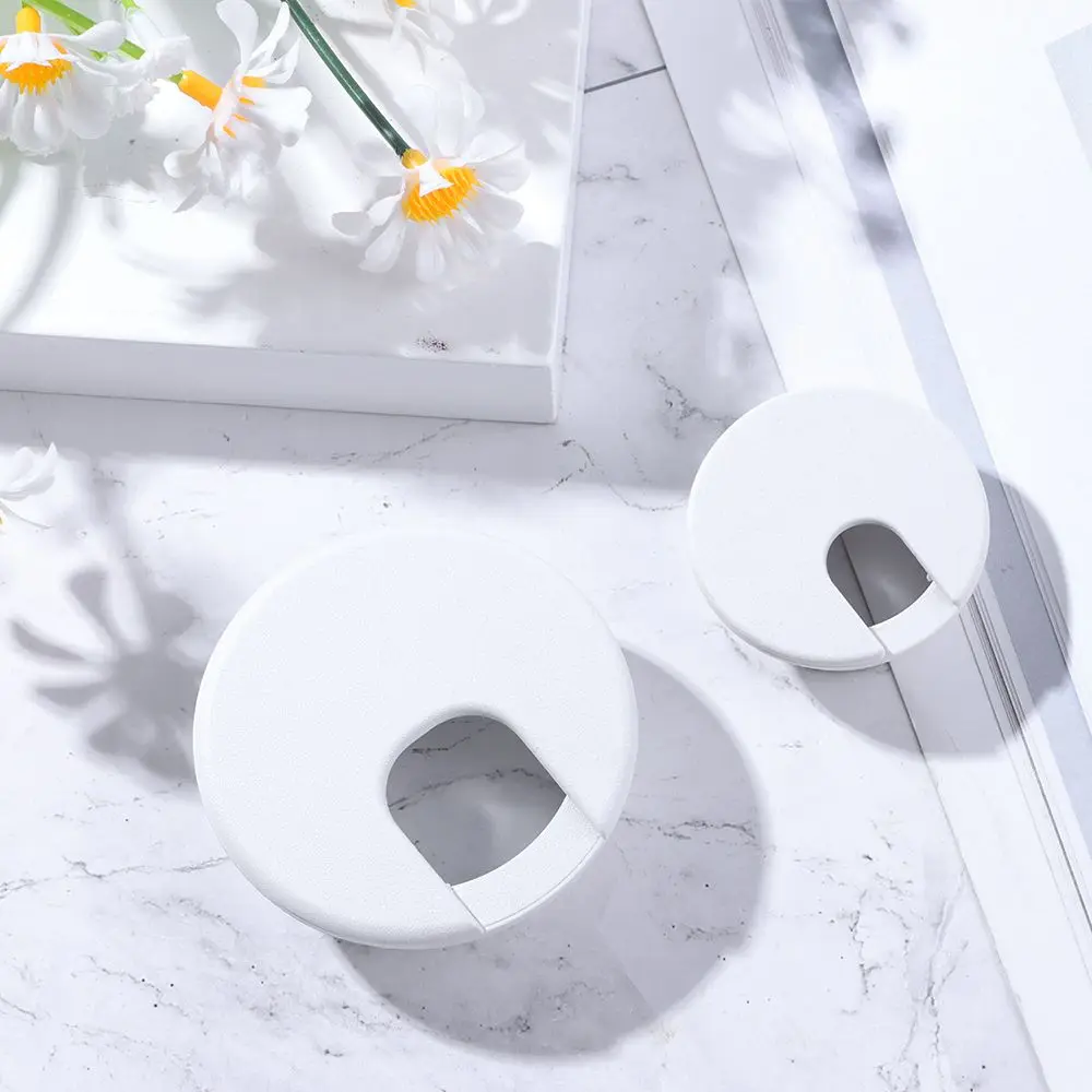 Cable Organizer Cable Hole Cover Desk Cord Grommet Hole Plug 35/50mm Wire Hole Covers Grommet Computer Desk Cable Hole Cover Cap Plug Furniture Line Tidy Storage Holder Hardware