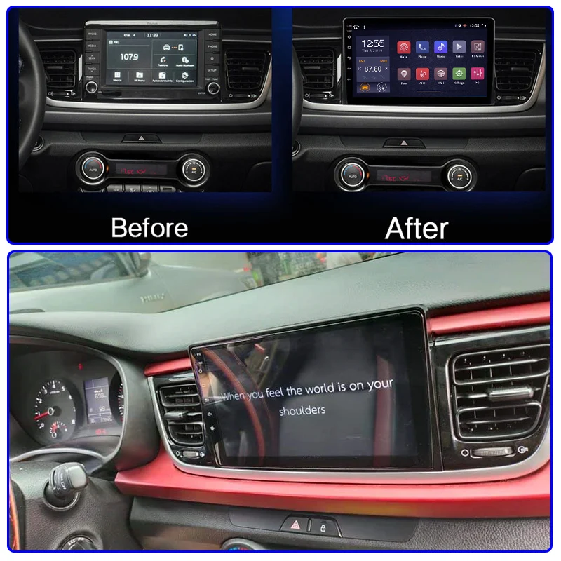 Sale PX6 4G+64G Android 9.0 Car Audio Player 9 inch 2din IPS 2.5D Screen For KIA Picanto RIO 2017 Car GPS Navigation 2