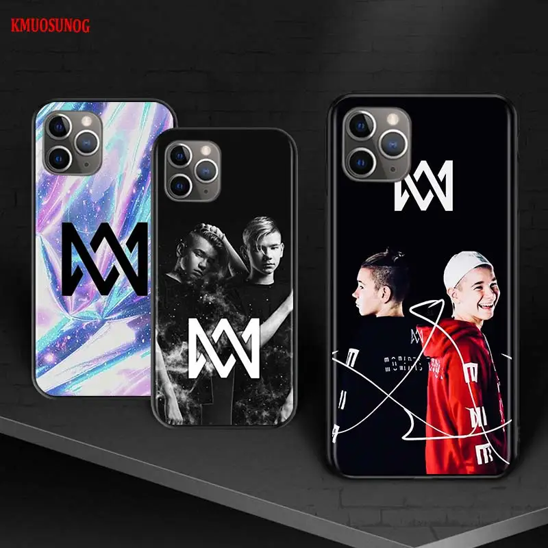 Marcus & Martinus для iPhone 12 Mini 11 11Pro X XR XS Max 8 7 6 6S Plus 5S SE 2020 чехол телефона яркий черный