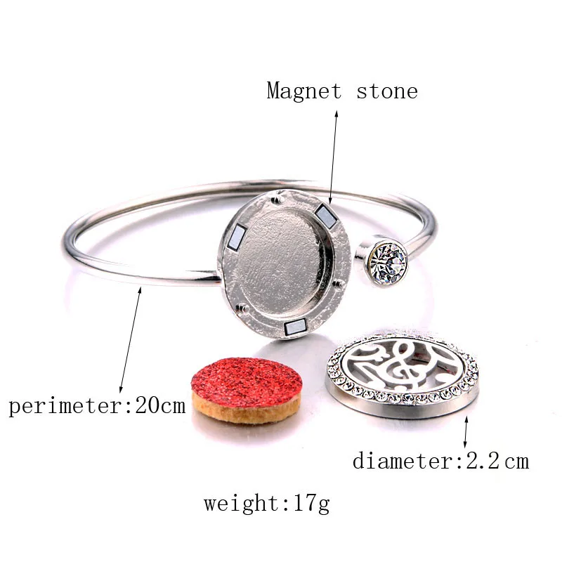 New Aromatherapy Bracelet stainless steel Aroma Diffuser Lockets perfume Essential Oil Diffuser Bracelet fashion jewelry women