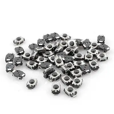 

50 Pcs 4mm x 3mm 2 Pins Momentary SMD SMT Tactile Tact Push Button Switch