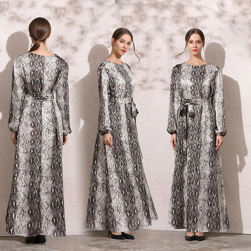 

Dubai Long Dress Women Abaya Lace-up Muslim Party Dress Robe Ethnic Islamic Costume Plus Size Dress Ramadan Kaftan Robes