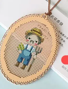 Мм TT разные девушки DIY ремесло Стич вышивки крестом металлическая Закладка серебро Золотой Рукоделие Вышивка ремесла вышивки крестом - Цвет: Синий