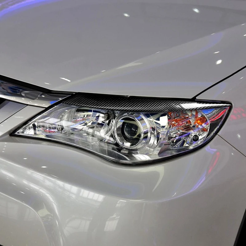 2 шт. Автомобильные фары из углеродного волокна веки брови наклейки для Subaru Impreza 08-11Wrx 10
