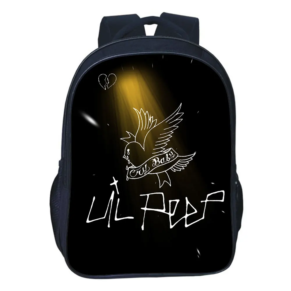 

Рюкзак Lil Peep для мальчиков и девочек, школьные ранцы для подростков, детский модный портфель с принтом звезд и певиц