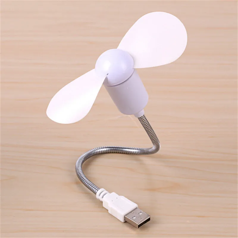 White Mini USB Fan USB Gadgets Flexible Cool For laptop PC NotebookFor Laptop Desktop PC Computer Portable - Цвет: White