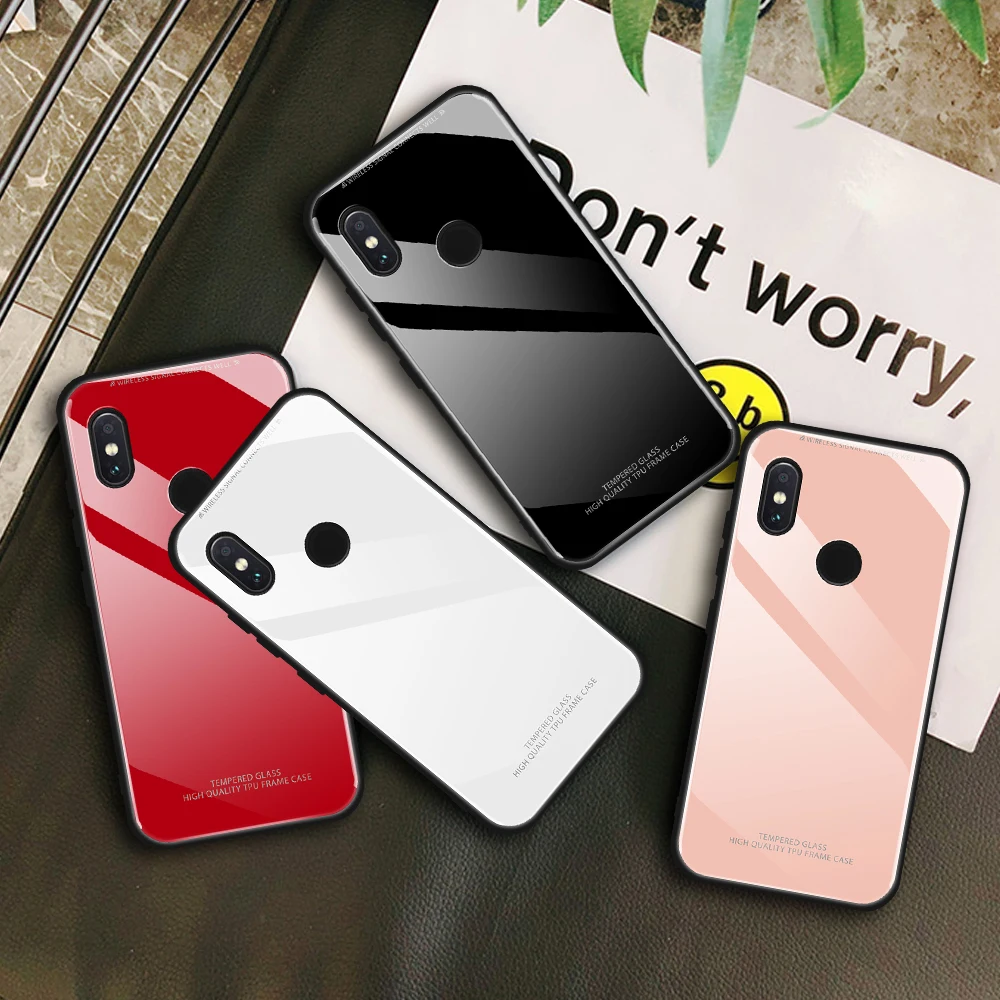 Glass Case For Xiaomi Redmi K20 Pro K20 7A Note 6 Pro Note 5 Pro Tempered Glass Phone Cases For Xiaomi Mi 9 SE Glass Back Cover