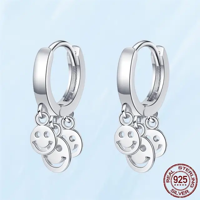 Silver Earrings Real 925 Sterling Silver Asymmetrical Heart Hoop Earrings for Women Fashion Silver Earring Jewelry Gift PAE079