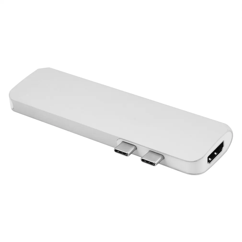 Портативный размер Многофункциональный usb-концентратор двойной тип-c многопортовый кардридер адаптер 4K HDMI подходит для MacBook Pro