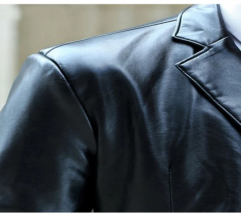 Mens Leather Jacket Fashion Coat Casual Large Size M-3XL-7XL Leather Jacket Men Pu Leather Coats Windbreaker Black Blue