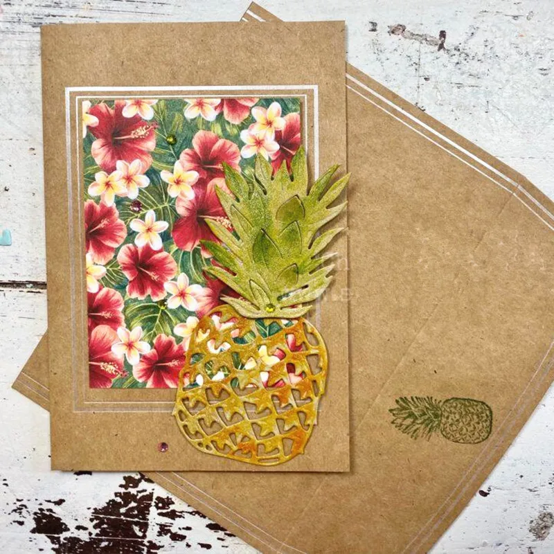  MP056 TROPICAL pineapple Metal Cutting Dies and Stamps DIY Scrapbooking Craft Die Photo Album Invit - 4.00042E+12