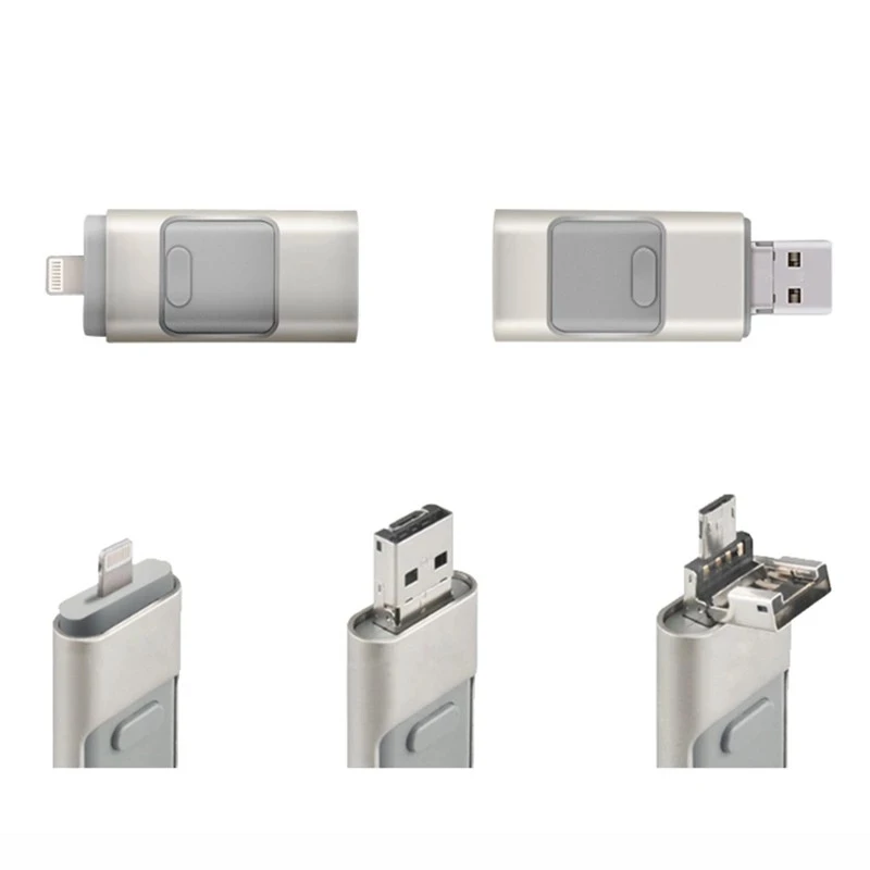 3in1 USB3.0 Usb Flash Drive for IPhone/iPad/Android/PC I-Flashdrive Pen  Drive /Otg Usb Flash Stick for Apple&android &USB