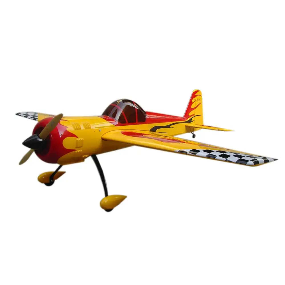 Полета YAK55 86,6 дюймов 50cc 6-канальный RC самолет с бензиновым двигателем с фиксированным крылом аэроплан модель желтого цвета