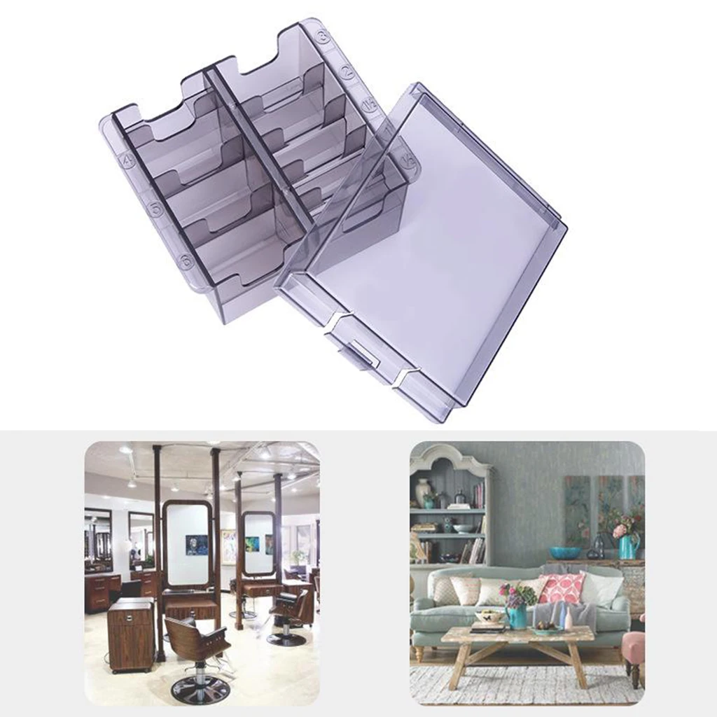 Transparent Hair Clipper Storage Box，Organizer Base Case, Electric Fader Caliper Comb Storage Hairdresser Tool