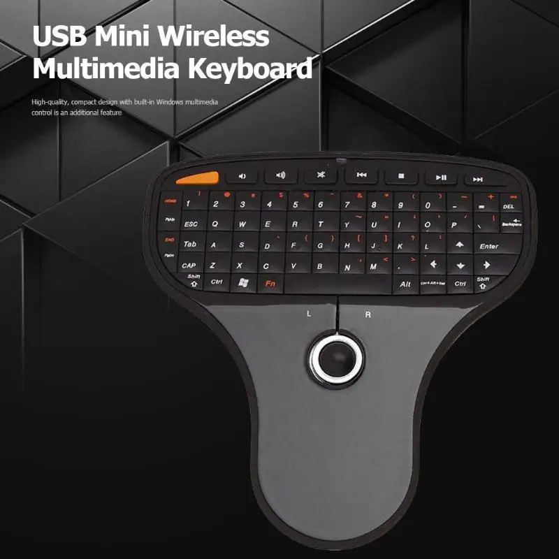 N5901 трекбол Air mouse 2,4 ГГц мини беспроводной, мультимедийный пластик приема миниатюрные приемники дистанционного управления с клавиатурой