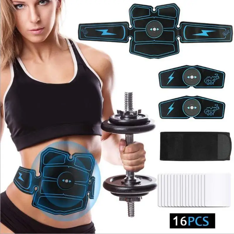 New Abdominal Muscle Stimulator Rechargeable Smart Abs Fitness Gear Electronic Electrostimulation Exerciser Home Gym Equipment