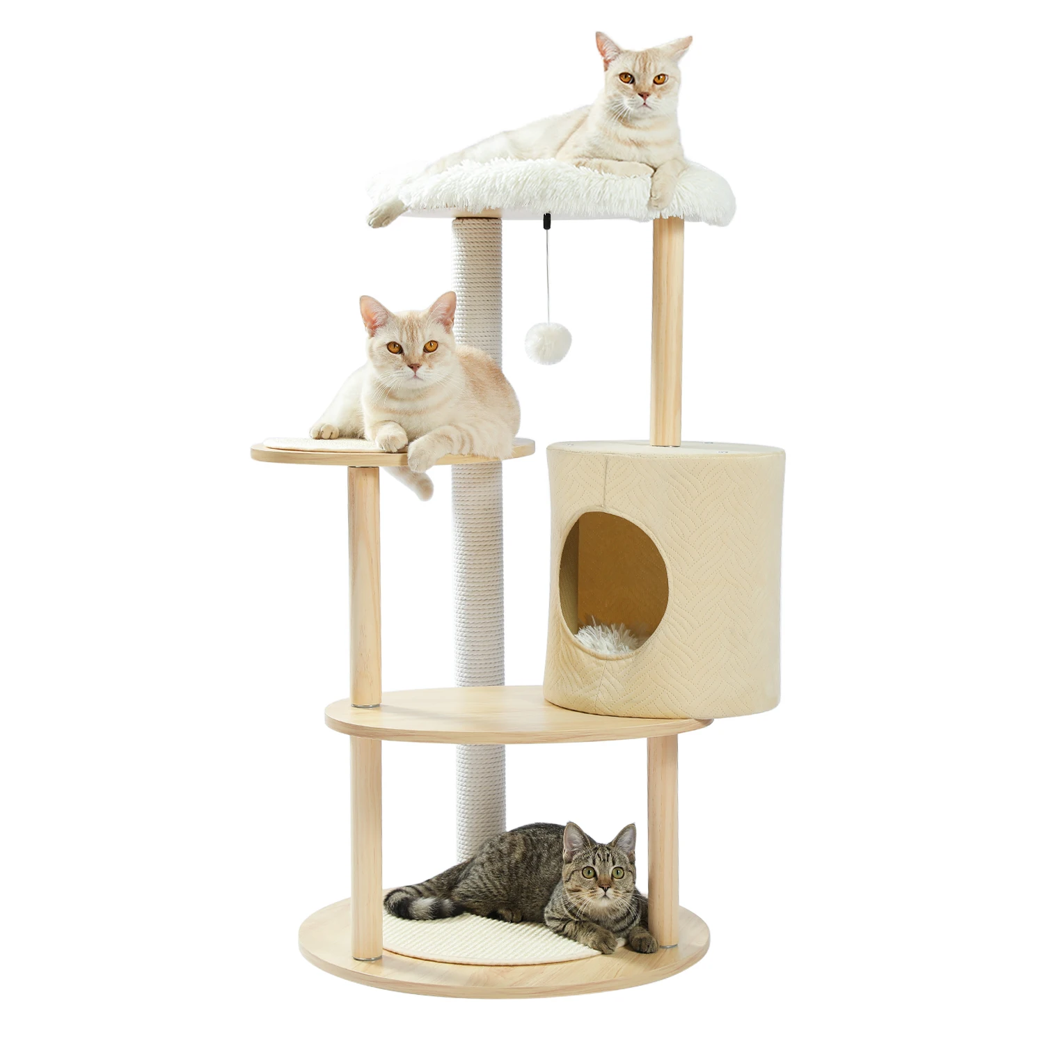Drop Shipping Large Cat Tree Condo with Sisal Scratching Posts