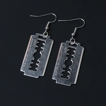 Adorably Sinister Razor Blade Earrings