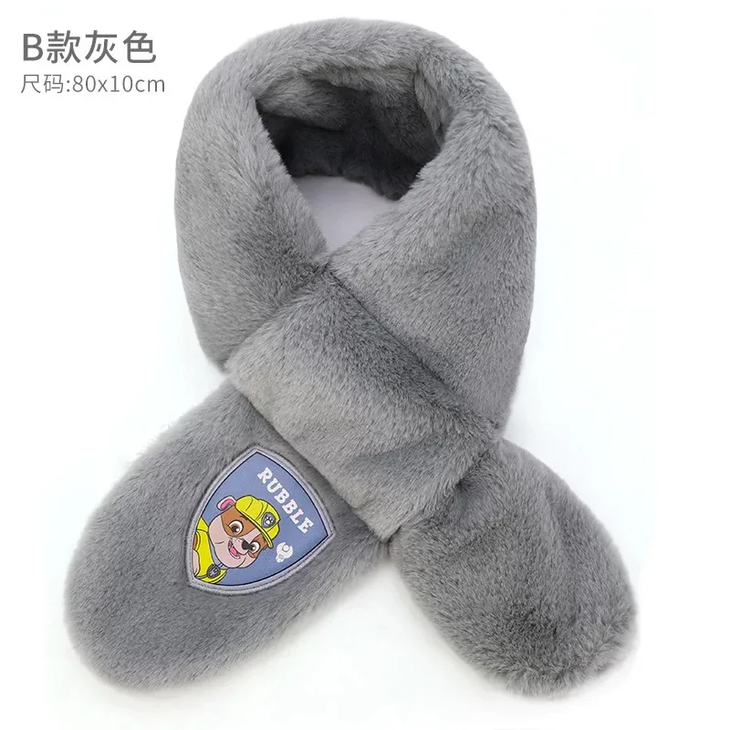 SCARF-04 Настоящие зимние теплые наушники с рисунком из мультфильма «Щенячий патруль», милые плюшевые защитные наушники с мультяшными ушками, детские игрушки, подарок на день рождения, Рождество - Цвет: SCARF-04
