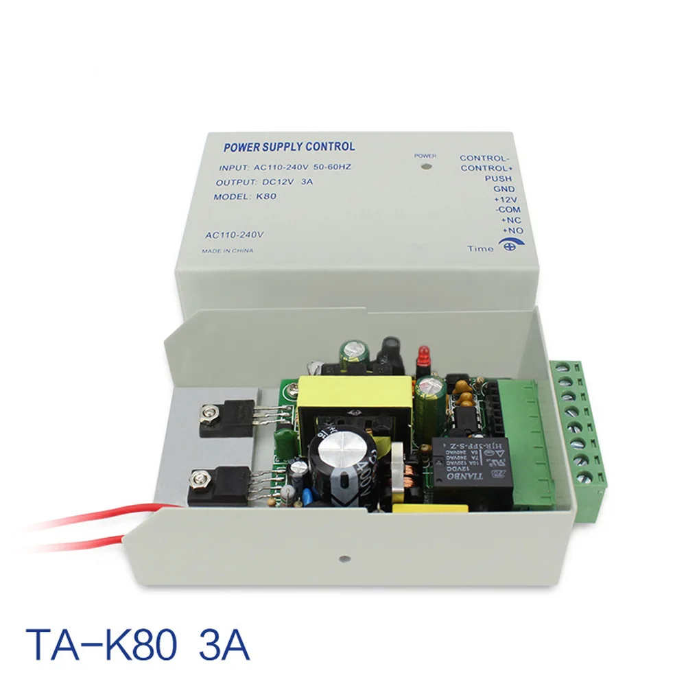 

Door Access Control Power Supply System RFID EM Keypad Access 3A 12v Control K80 Home Security tool parts Power Supply Control