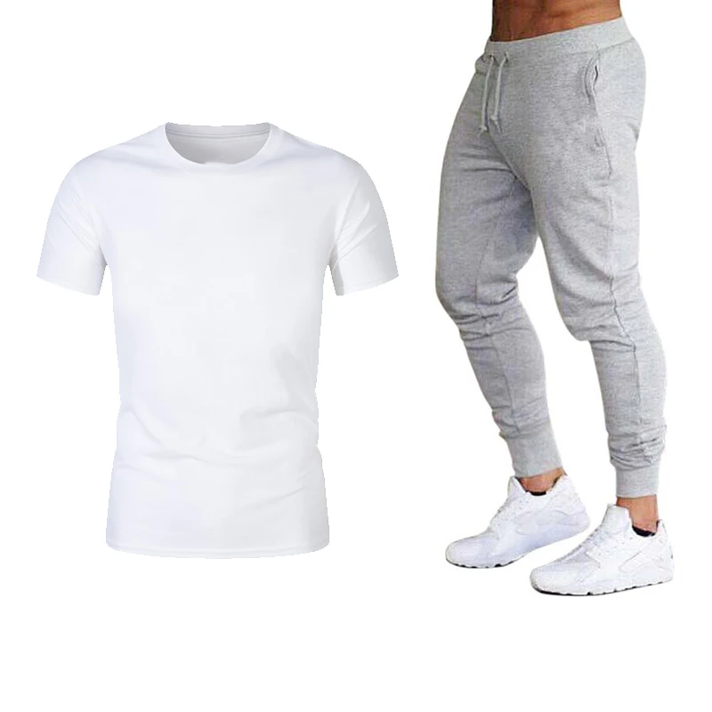 

Trendy Men's Suit Men's 2 Piece Sports Suit Short Sleeve Summer Casual Casual Short Thin Suit Suit High Quality Hot