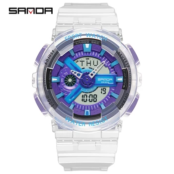 

Outdoor Sports Men Quartz Watches Fashion Dual Time Waterproof Luminous Double Movement Men Digital Watch Relgio