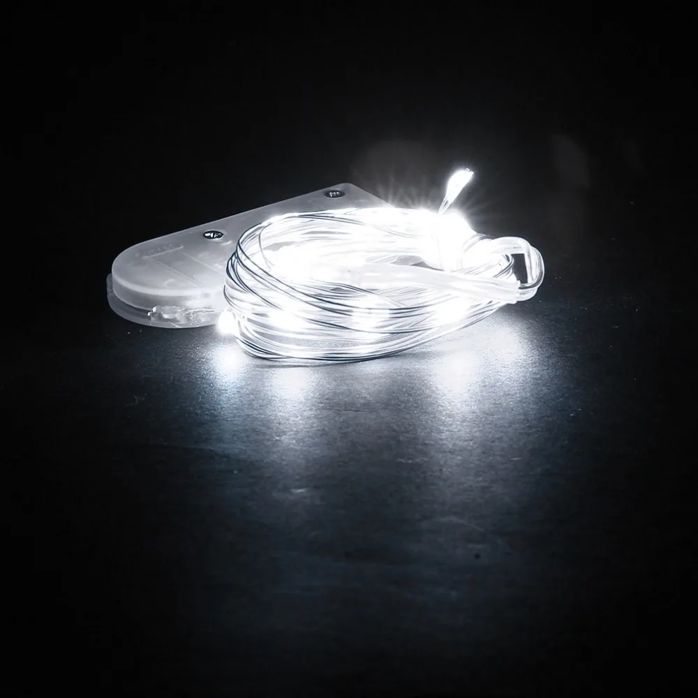 ICOCO 10 м 100LED 3AA батарея Серебряный провод струнный светильник Сказочный светильник декоративный светильник с 8 функцией дистанционного управления и батарейный блок