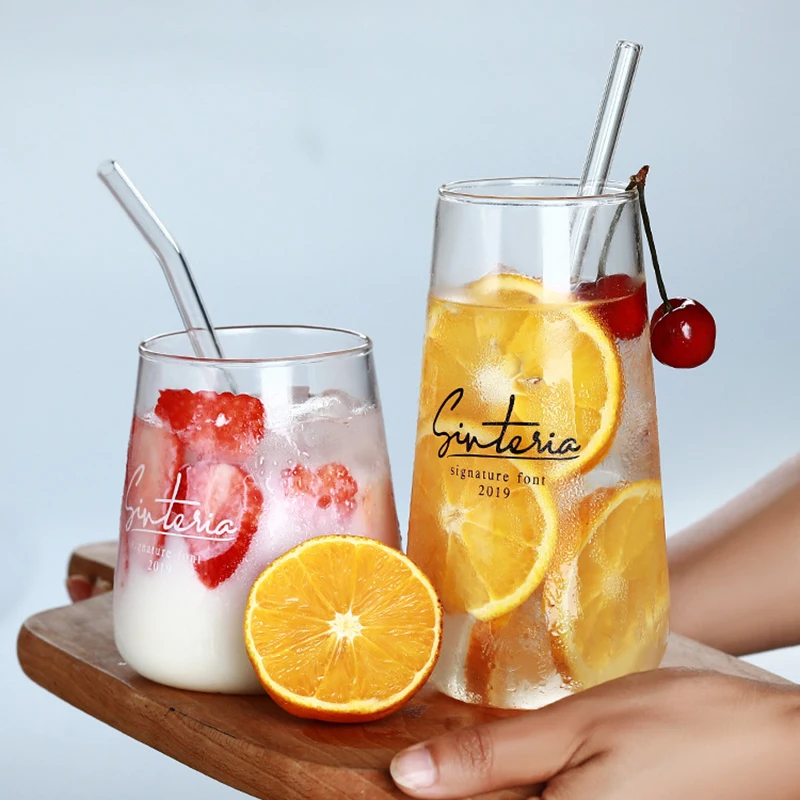 

Nordic style Big belly glass mug,Milk Cup Letter Cold Drink Mugs Dessert Mousse Cup coffee mug for tea Office drink juice cup