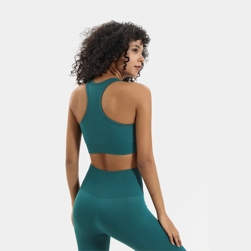 

Solid Seamless Yoga Set Women Two 2 Piece Crop Top Bra Hight Waist Legging Sport Suit Fitness Clothes Yoga Gym Sets outfits