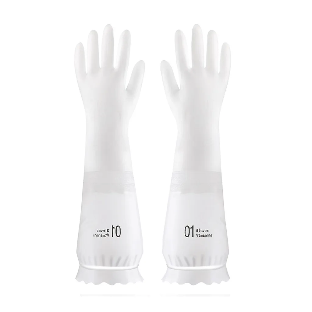Морозостойкие бархатные кухонные перчатки, Нескользящие перчатки, водонепроницаемые перчатки для мытья посуды, кухонные Волшебные бытовые антистатические#25