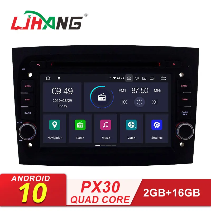 Автомобильный DVD-плеер LJHANG Android 10 для Fiat Doblo 2015 2016 WIFI мультимедийный GPS-навигатор 2