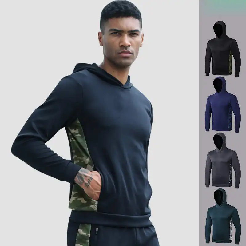 

Men's Outdoor Running Fitness T-shirt Hoodies Quick Dry Sport Shirt Men Top Compression Gym Trainning Exercise Coat Sweater 9160