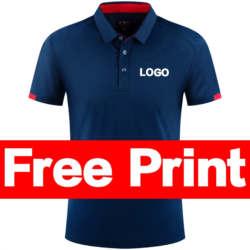 Summer Quick-drying Polo Shirt Custom Print Logo Golf Jerseys Individual Group Personalized Custom Embroidery LOGO Polo Tees Top