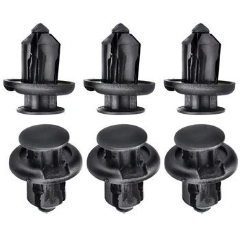 

Fender Car Clips 100Pcs Black Nylon Plastic Fastener Retainer For Honda