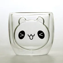 Экологическая и теплоизоляционная двойная стеклянная кофейная чашка, креативная кружка для напитков, молока, высокого бора, силиконовая чашка для воды