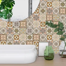 10pcs Vinyl Stickers Kitchen Bathroom Staircase Peel And Stick Rollwallpapers Waterproof Self-Adhesive Wall Stickers Home Decorn