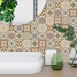 10pcs Vinyl Stickers Kitchen Bathroom Staircase Peel And Stick Rollwallpapers Waterproof Self-Adhesive Wall Stickers Home Decorn