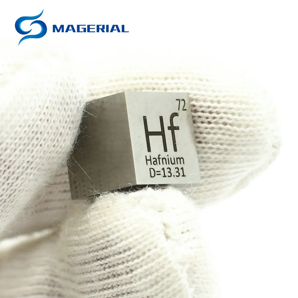 Hafnium полированный куб Hf роскошный зеркальный Сияющий металлический элемент коллекция научный эксперимент 10x10x10 мм разработка плотности
