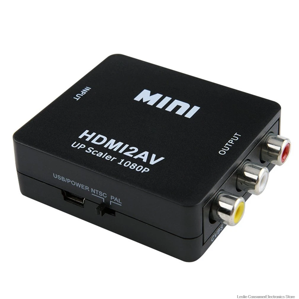 1080P мини HDMI к VGA к RCA AV композитный адаптер конвертер с 3,5 мм аудио кабель VGA2AV/CVBS+ аудио к ПК HDTV конвертер