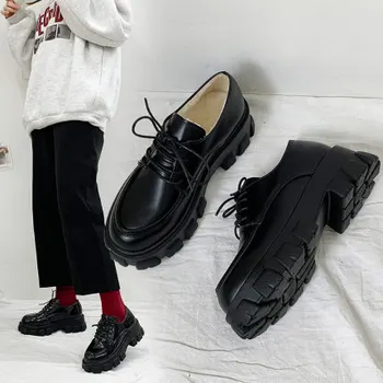 

Women's thick bottom 2020 spring new net red single shoes snowflake bottom casual shoes spring Korean women's shoes tide