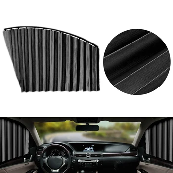 

4Pcs/Set Universal Car Window Sun Shade Curtain netic Sun Shade(Black)
