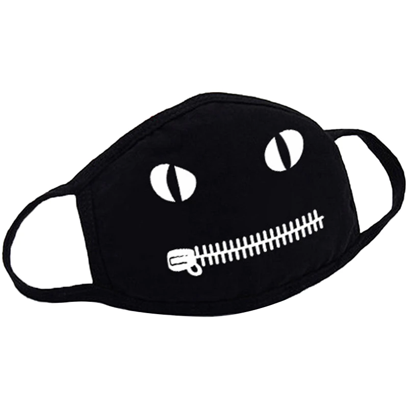 Светящийся в темноте унисекс маска светящийся в темноте Череп рот маски черная маска рот Половина лица Маскарадная маска для косплея маска с зубами - Цвет: Белый