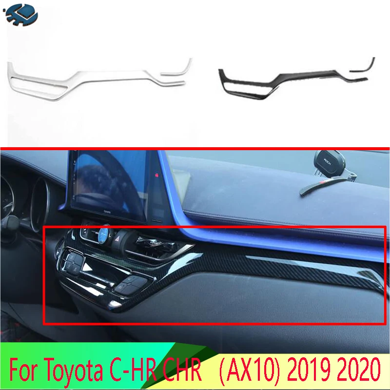 

For Toyota C-HR CHR AX10 2019 2020 Car Accessories ABS Chrome Center Console Interior Instrument Panel Around Trim