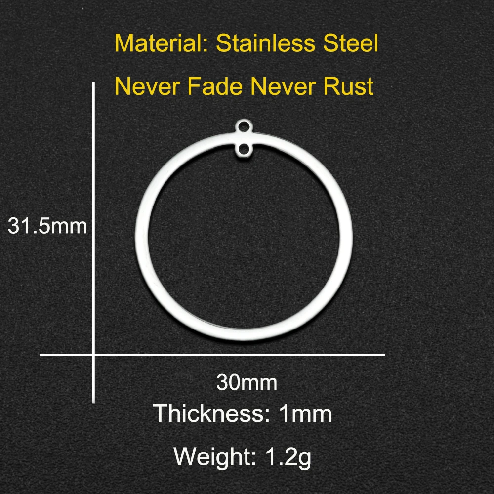 10 Stück/Set 316 Edelstahl Geometrische DIY Ohrring-Zubehör Verbinder Anhänger Großhandel Fabrikpreis OEM-Bestellung Akzeptiert – Detail 28