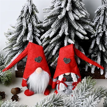 

Long Hat Swedish Stuffed Gnomes Toy Handmade Christmas Santa Gift Decoration For Home Santa Doll Gnome Nordic diy Home Ornaments
