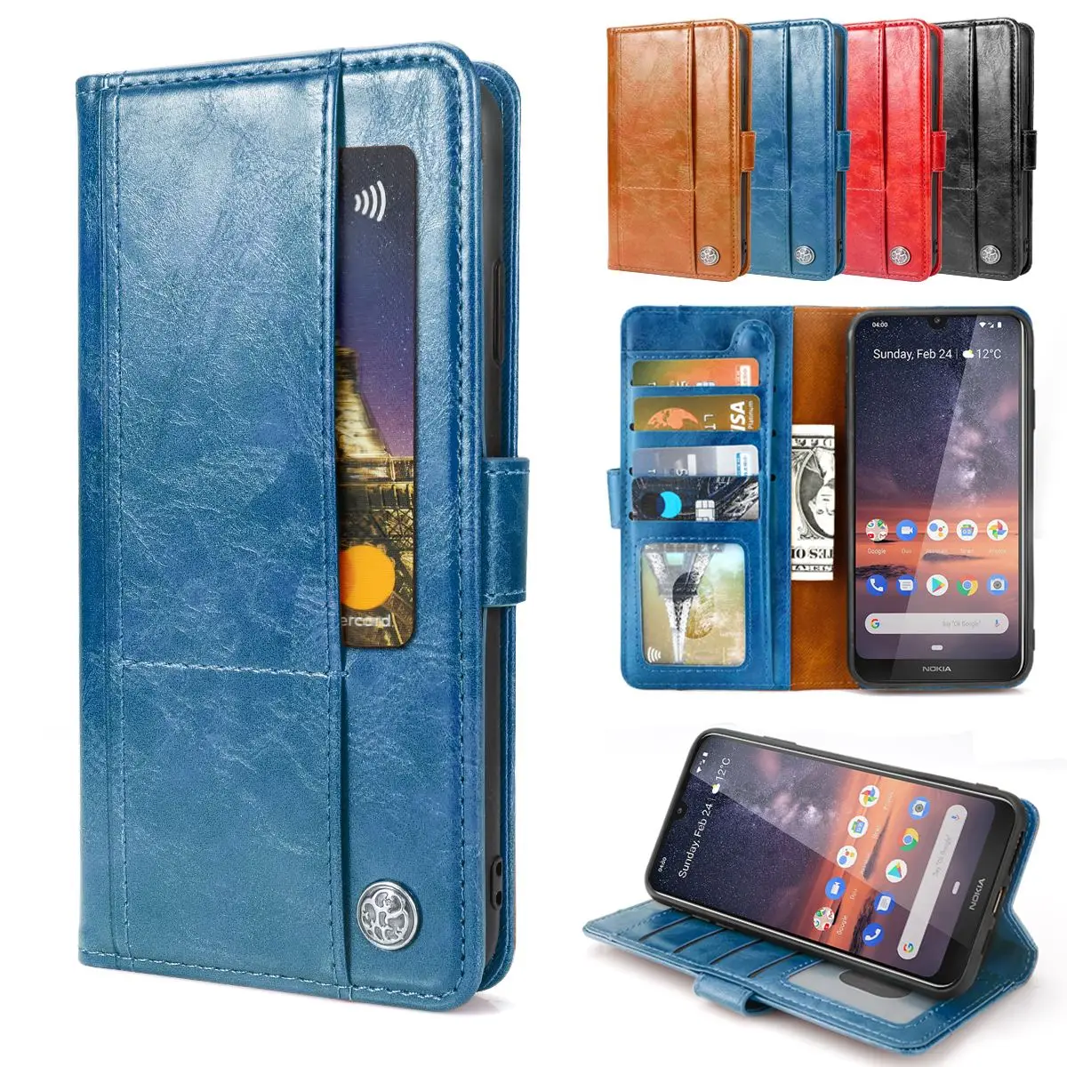 Ретро PU кожаный чехол для Nokia 7,2 Nokia 6,2 Coque Флип Стенд мульти-карты Слоты бумажник чехол для Nokia 7,2 6,2 защитный чехол